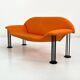 Postmodern two-seater sofa by Burkhard Vogtherr for Hain & Tohme, 1980.