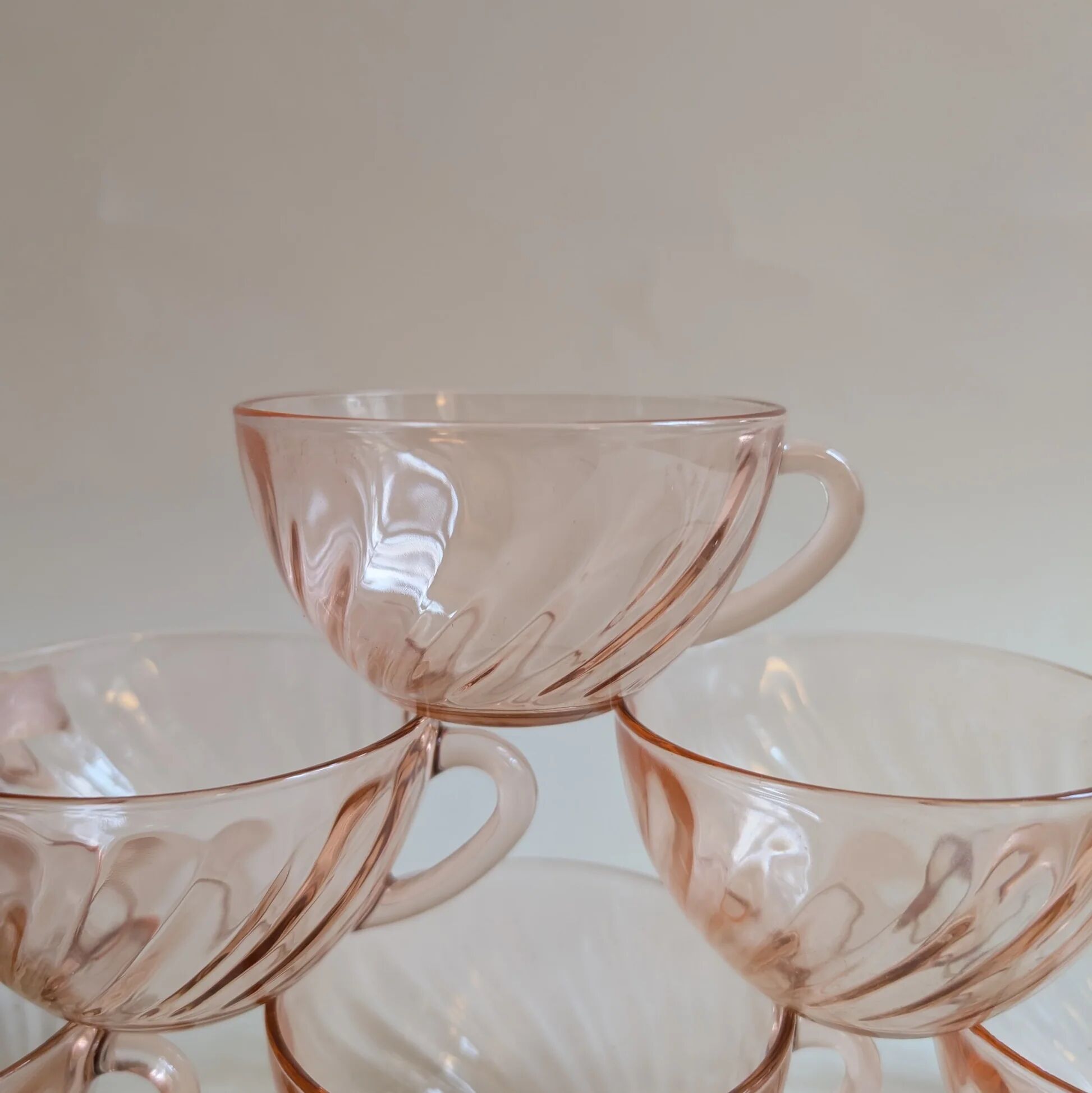 Service à thé ou café Rosaline, Arcoroc France, années 70/80