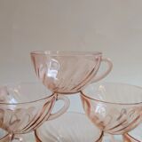 Service à thé ou café Rosaline, Arcoroc France, années 70/80