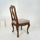 18th-Century German Baroque Chair in Carved Walnut, 1740s