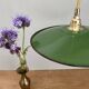 Vintage green enamelled sheet metal lampshade pendant light