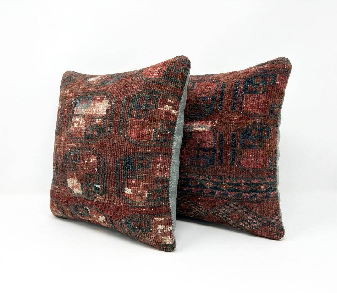 Set of 2 vintage Turkish cushion covers 51x51 cm