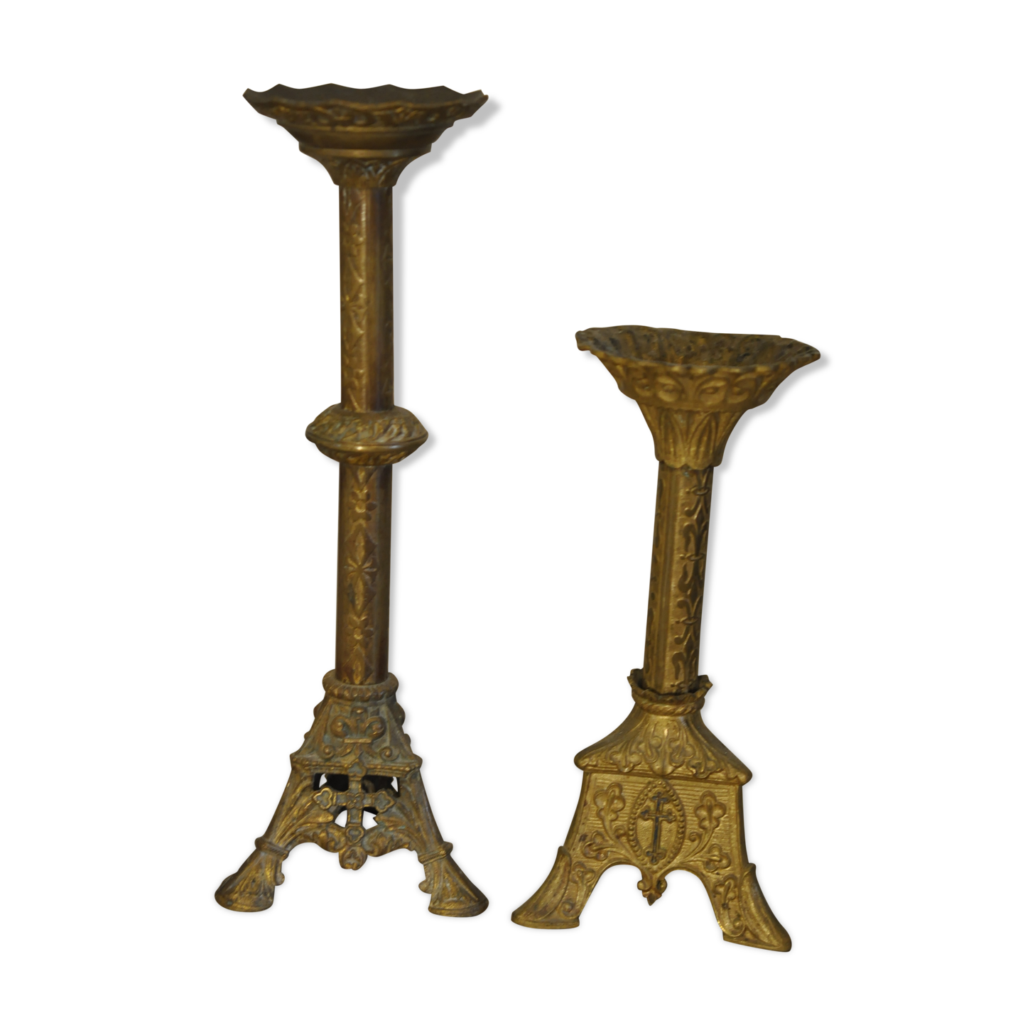 Pair of church candleholders