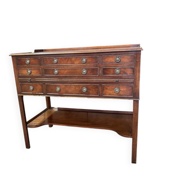 English mahogany sideboard with numerous drawers – sliding top