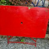 Folding iron garden table