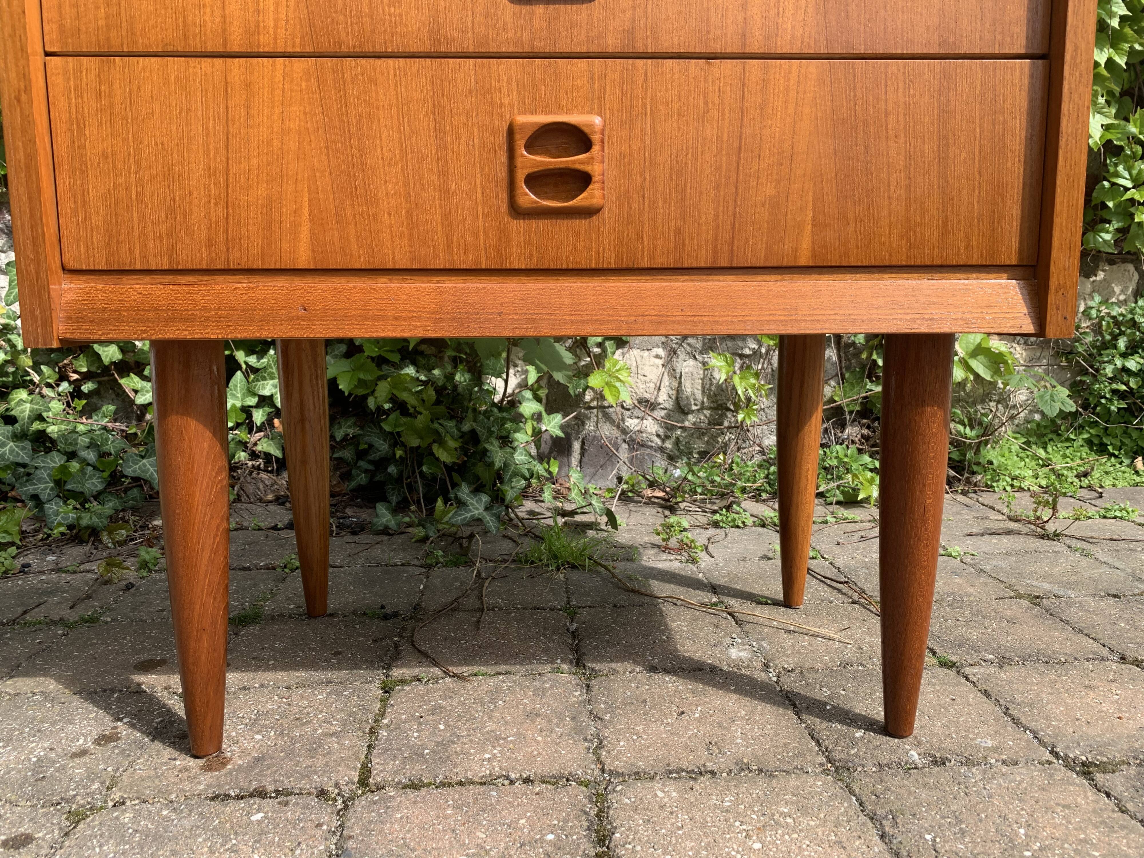 Vintage scandinavian teak chest of drawers