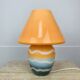 Lampe champignon verre années 80, vintage