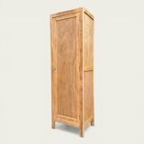 Parisian bonnetière wardrobe in raw wood, 1950.