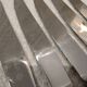 6 silver-plated metal table knives Christofle Marly 4 sharp blades