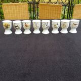 8 porcelain egg cups