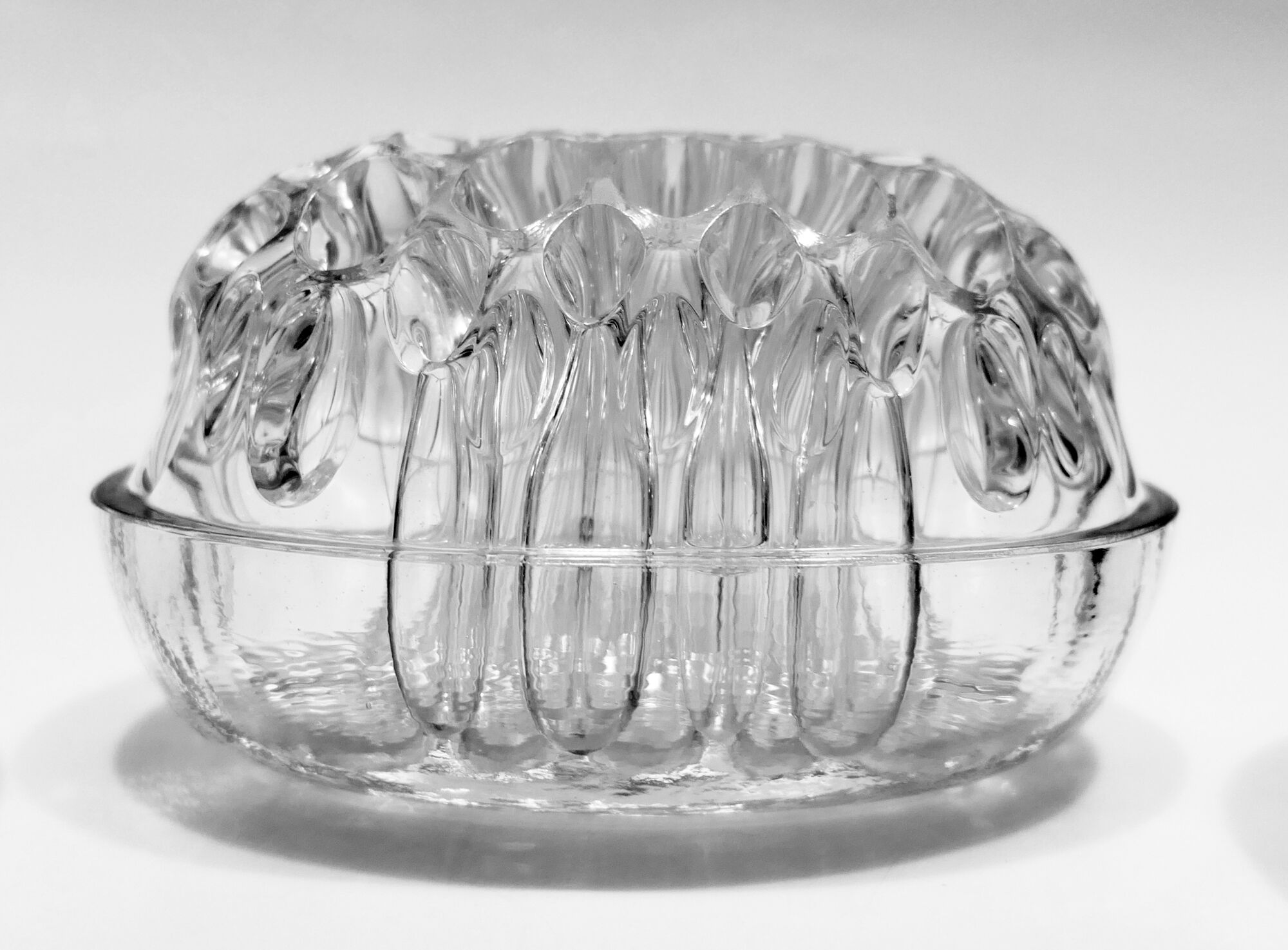 Three Glass Flower Picnics by VMC Reims 60s-70s