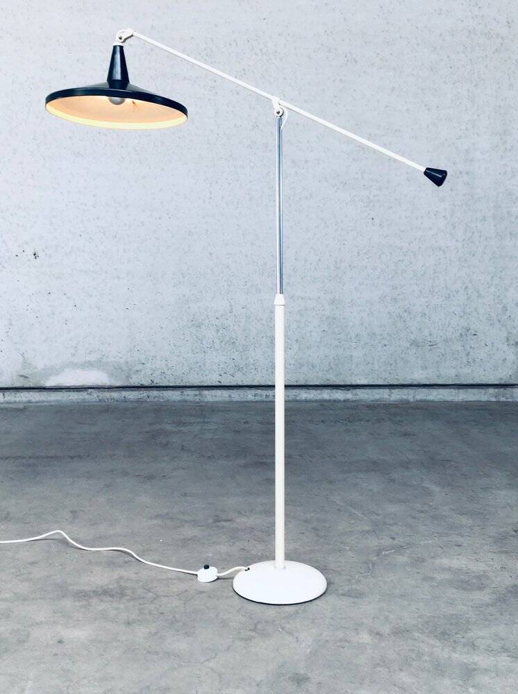 Panama Floor Lamp in Black by Wim Rietveld for Gispen, 1957