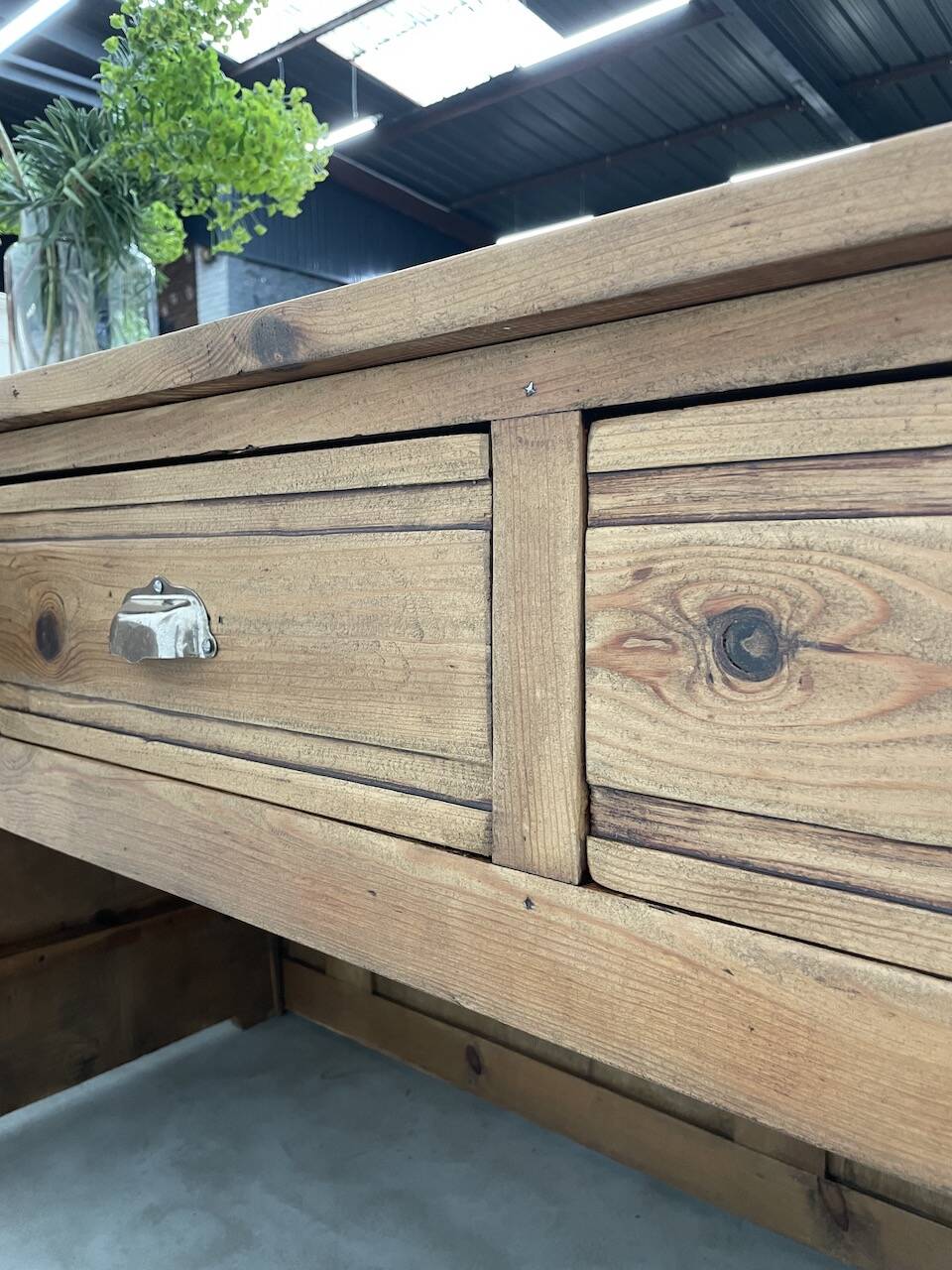 2m central island pine counter