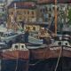 Tableau Impressionniste - Scène Portuaire