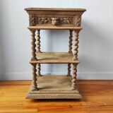 Old solid oak console Louis XIII style