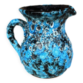Vase style La Roue Vallauris – vintage turquoise ceramic