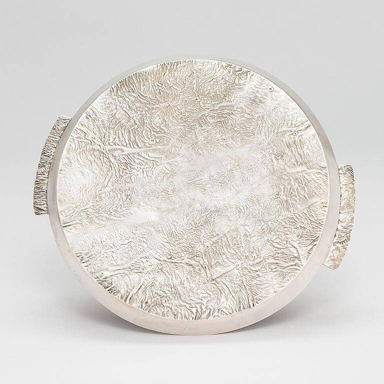 Silver plate Pekka Turtiainen Helsinki 1970. Signed.