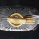 Daum Nancy, thistle carafe, engraved, gilded, crystal, very good condition.
