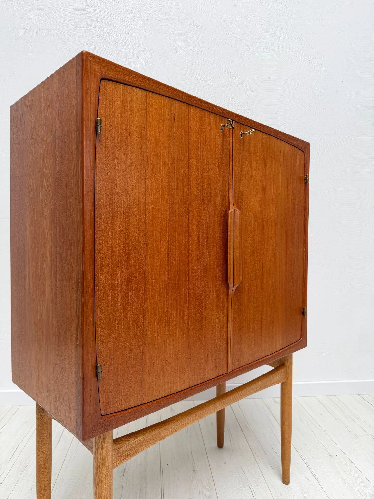 1950s vintage Torbjørn Afdal teak 'Bacchus' bar cabinet Norway