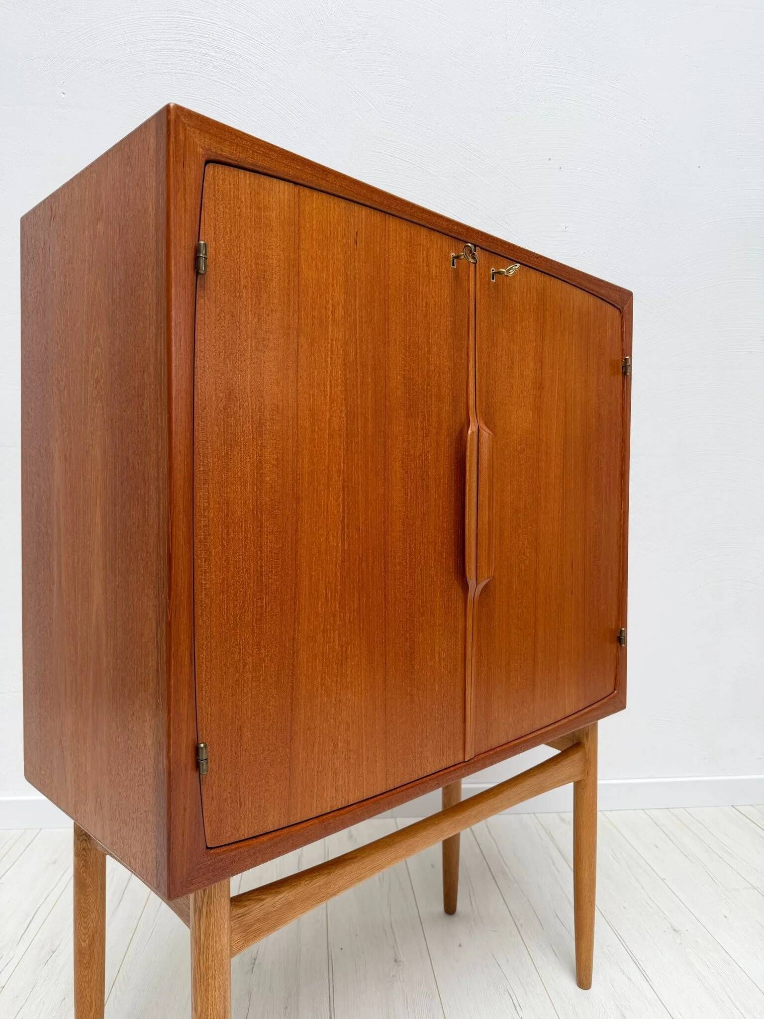 1950s vintage Torbjørn Afdal teak 'Bacchus' bar cabinet Norway