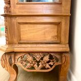 Antique carved wooden display case