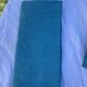 6 damask cotton towels tinted emerald blue