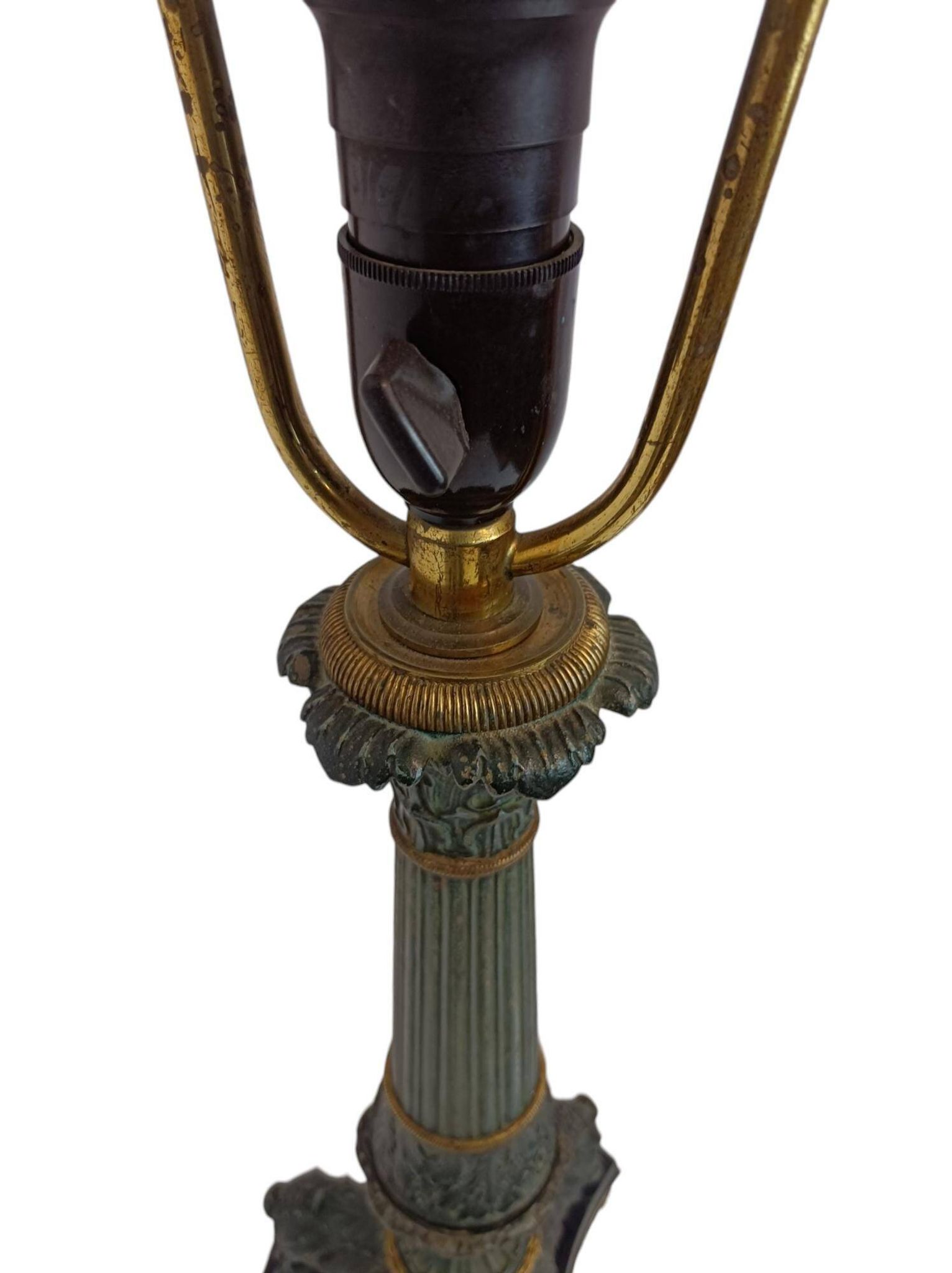 Lampe table française Second Empire, régule et laiton, XIXe