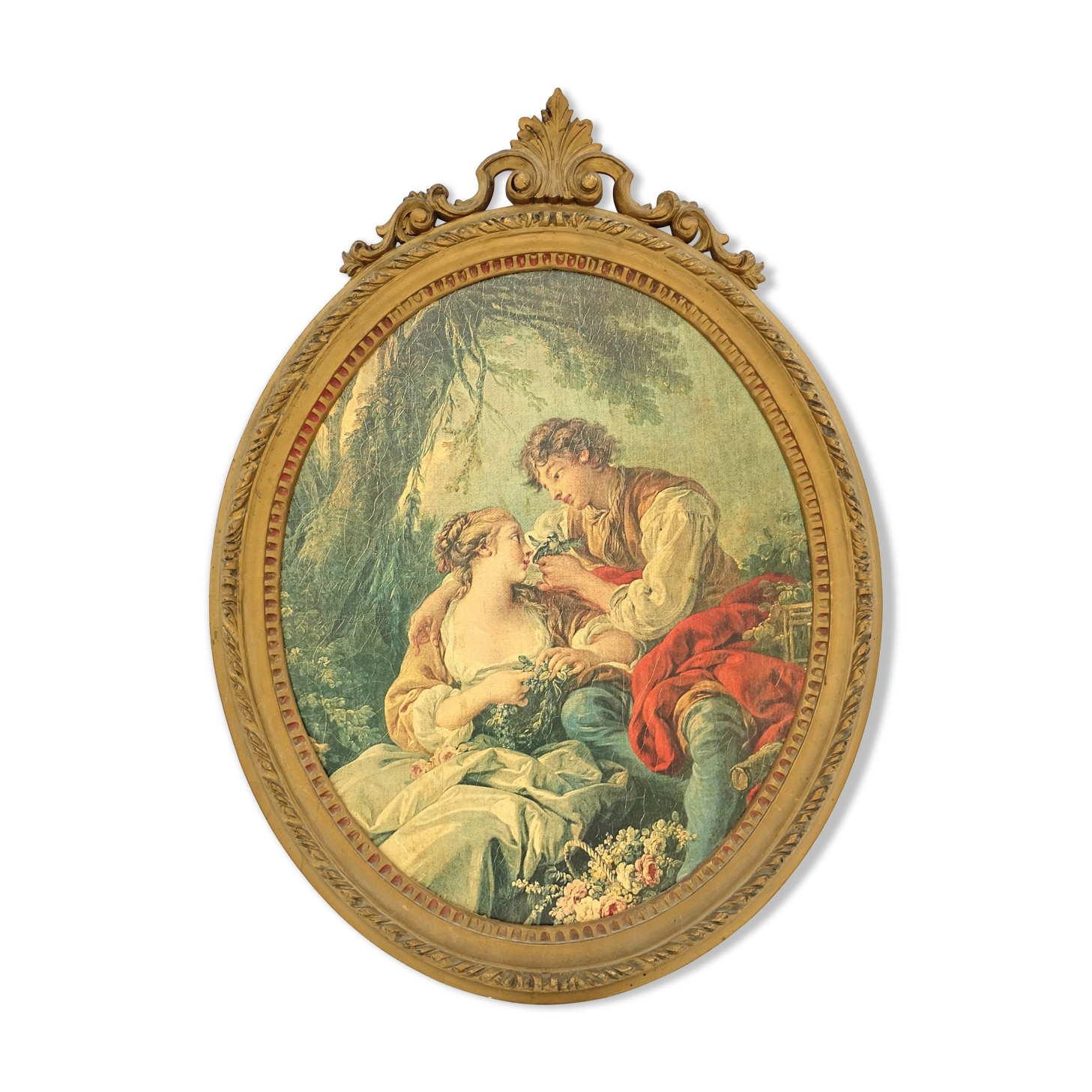 Cadre vintage scène romantique