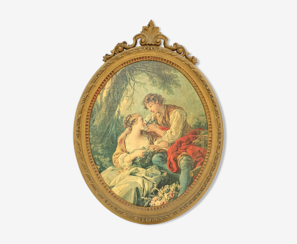 Cadre vintage scène romantique
