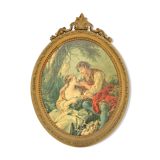 Cadre vintage scène romantique