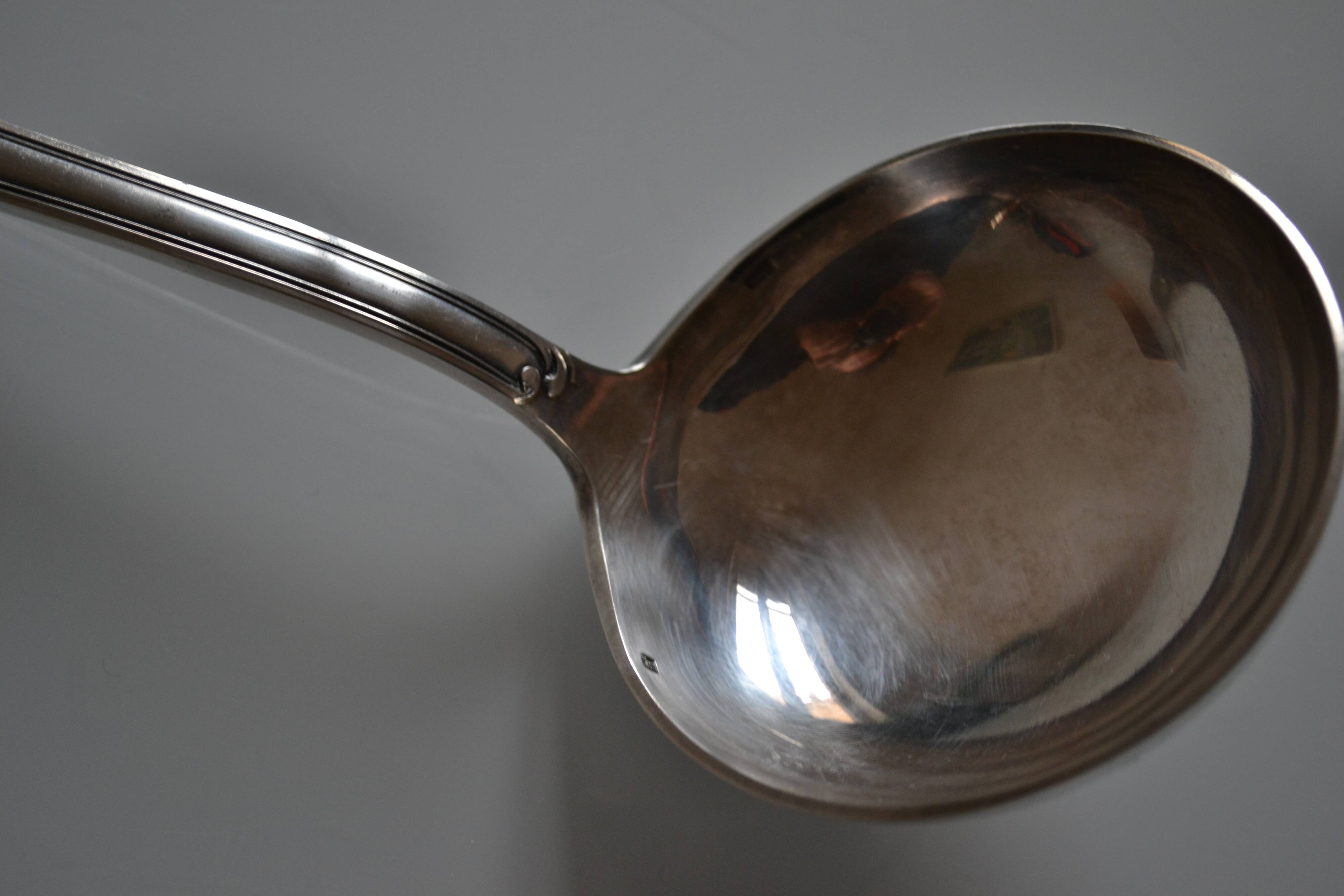 Silver metal ladle goldsmith frionnet francois