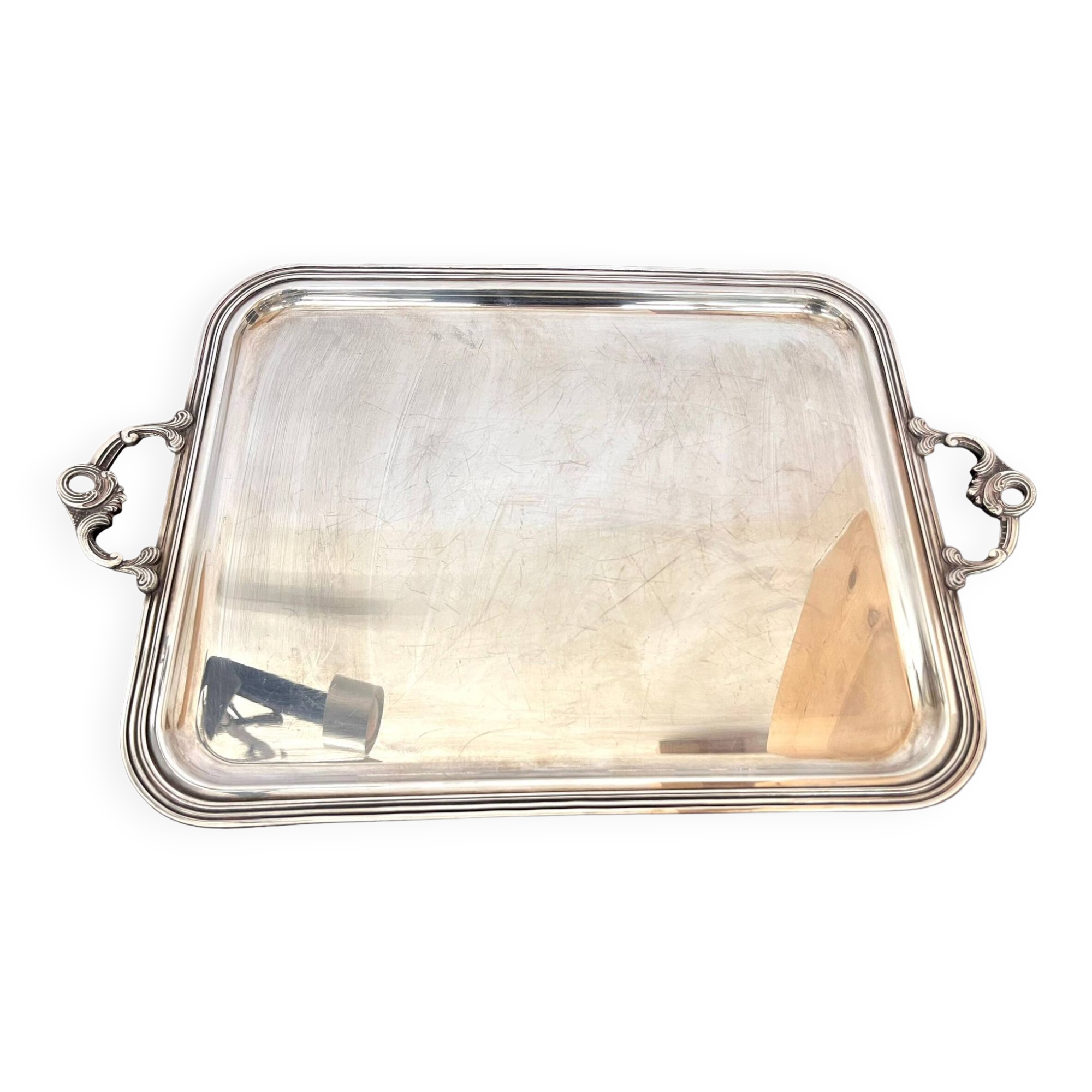 Large silver metal top