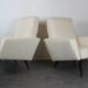 Paire de fauteuils 1960 bouclettes laine