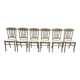 Set of 6 raw wood chairs