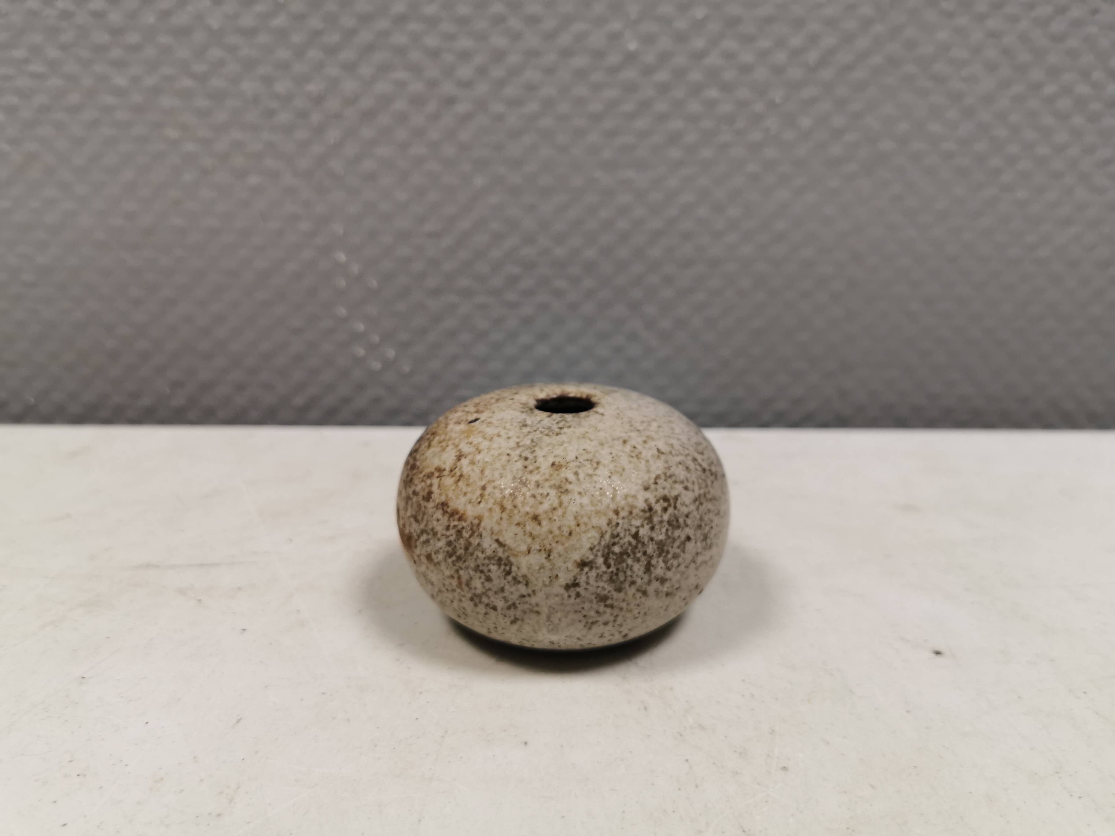 Small, lovely "hollow" ceramic vase, Danish from the 1970s.