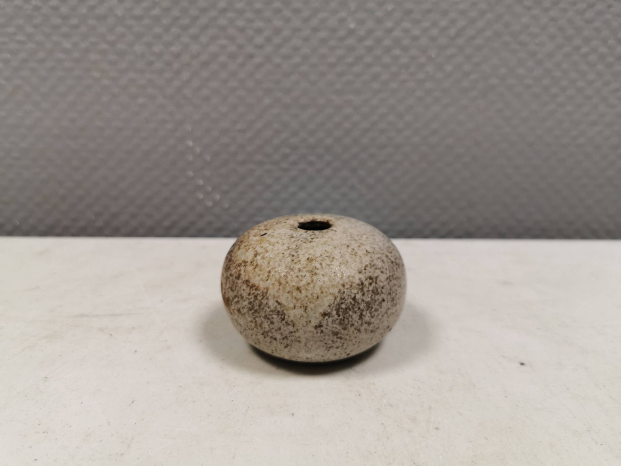 Small, lovely "hollow" ceramic vase, Danish from the 1970s.