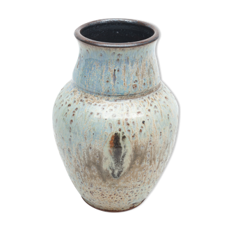 Enamelled sandstone vase