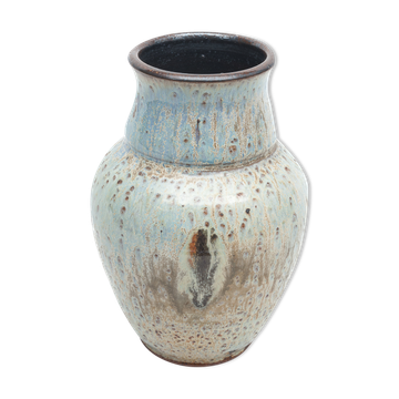 Enamelled sandstone vase