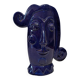 Blue face vase ceramic design 20th century Sandra Corina