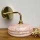 Sconce vintage pink Clichy glass lampshade