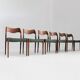 Set of 6 Vintage Danish dining room chairs by Niels Moller model 71