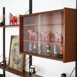 Teak wall unit PS System, Danish design, 1960s, manufactured by Randers Møb