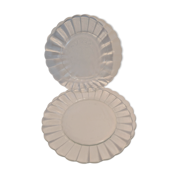 Set of 2 Duralex Marguerite Plates Lesieur Oil – 22.5 cm – vintage