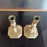 Pair of gilded bronze candlesticks