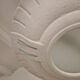 Plaster and frosted glass chandelier by Maison Arlus circa 1950