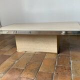 Coffee table and travertine