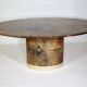 Oval design dining table by Adlo Tura 70s table Italy