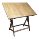 Old architect's table all in wood 50s