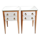 Pair of vintage 1950s mirrored bedside tables