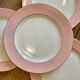 Set of 7 flat plates vintage pink L'Amandinoise